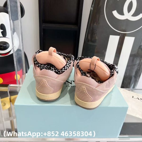 LANVIN Leather Curba Sneakers Pink Replica Sneakers