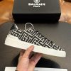 AAA+ BALMAIN Monogram jacquard B-Court sneakers Replica | 1:1 Copy with In-Hand Pics