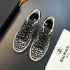 AAA+ BALMAIN Monogram jacquard B-Court sneakers Replica | 1:1 Copy with In-Hand Pics
