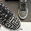 AAA+ BALMAIN Monogram jacquard B-Court sneakers Replica | 1:1 Copy with In-Hand Pics