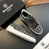 AAA+ BALMAIN Monogram jacquard B-Court sneakers Replica | 1:1 Copy with In-Hand Pics