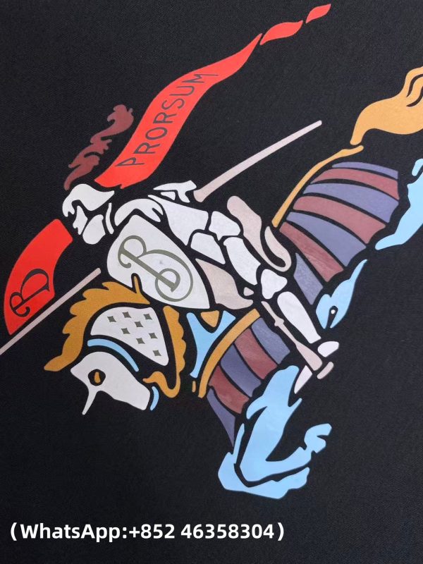 AAA+ Burberry 2025 new knight print short-sleeved T-shirt Replica | 1:1 Copy with In-Hand Pics