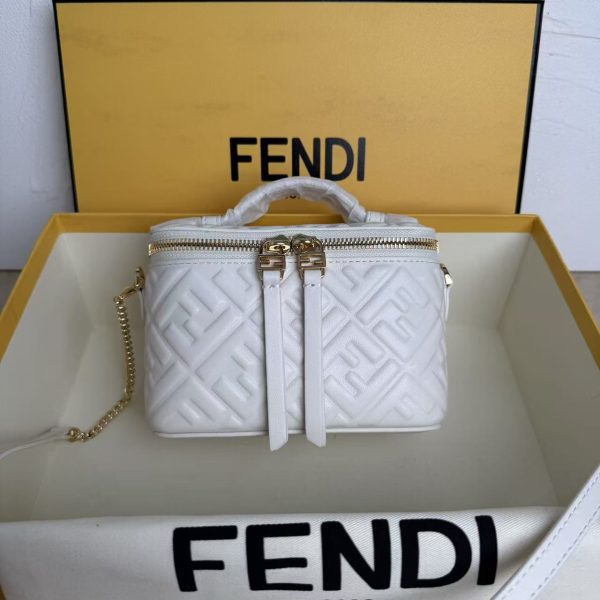 AAA+ Fendi Vanity Camelia nappa leather mini-bag with FF motif Replica | 1:1 Copy with In-Hand Pics