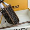 AAA+ Fendi Mini Sunshine Shopper Brown FF fabric mini bag Replica | 1:1 Copy with In-Hand Pics