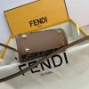 AAA+ Fendi Mini Sunshine Shopper Brown FF fabric mini bag Replica | 1:1 Copy with In-Hand Pics
