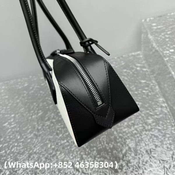 Alaia LE TECKEL MEDIUM BAG IN CANVAS AND NUBUCK