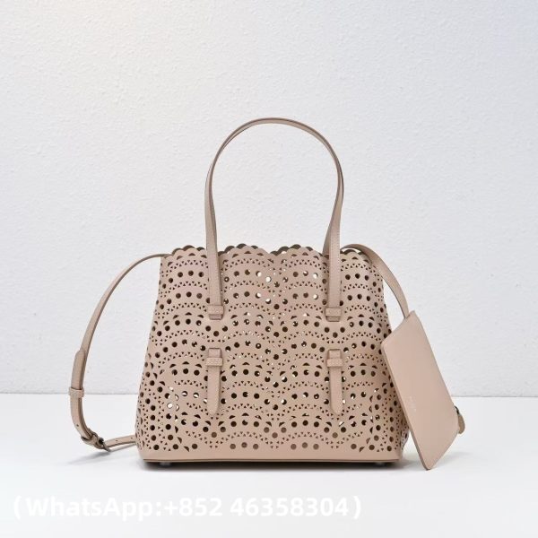 Alaia Mina 25 bag in vienne wave lux calfskin