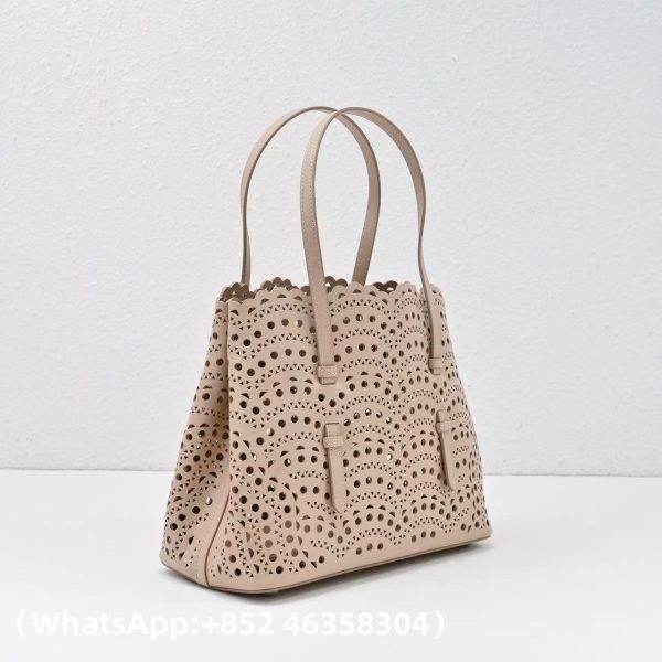 Alaia Mina 25 bag in vienne wave lux calfskin