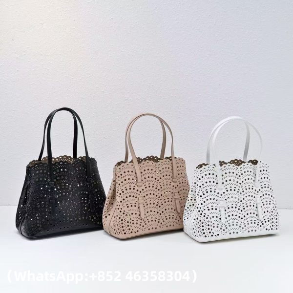 Alaia Mina 25 bag in vienne wave lux calfskin