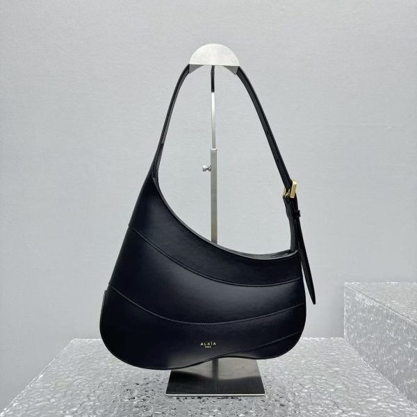 Alaia Wave asymmetric leather shoulder bag
