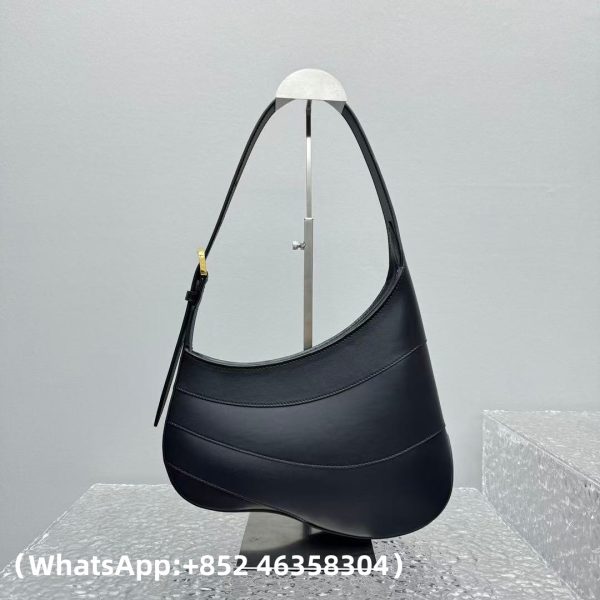 Alaia Wave asymmetric leather shoulder bag