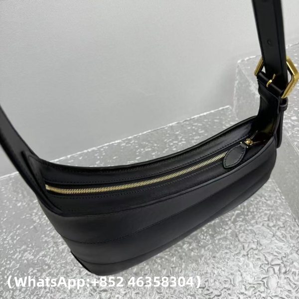 Alaia Wave asymmetric leather shoulder bag