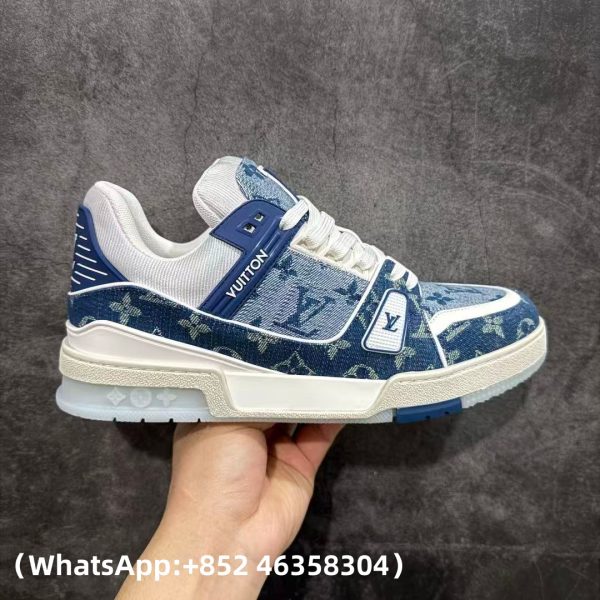 Louis Vuitton LV Trainer Blue Sneaker Replica Sneakers