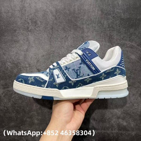 Louis Vuitton LV Trainer Blue Sneaker Replica Sneakers