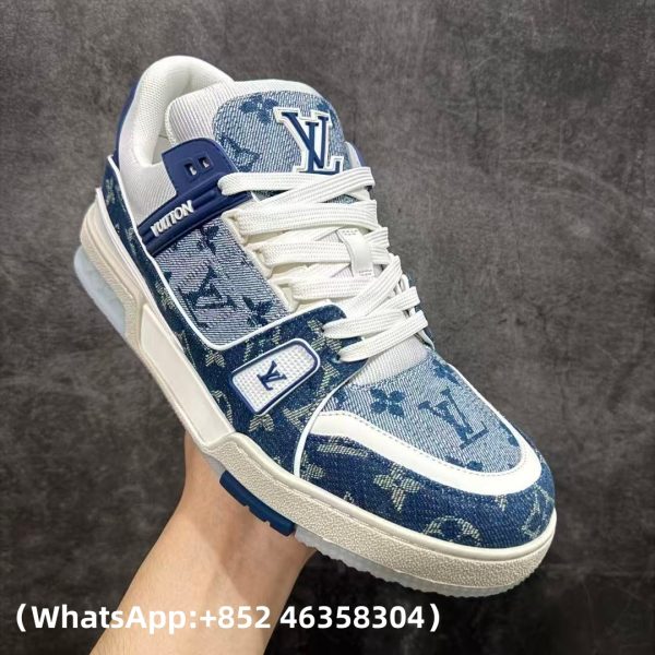 Louis Vuitton LV Trainer Blue Sneaker Replica Sneakers