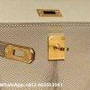 Hermes Mini Kelly 20 Epsom Palm Grain Cowhide Leather Trench Coat Grey Replica Bags