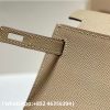 Hermes Mini Kelly 20 Epsom Palm Grain Cowhide Leather Trench Coat Grey Replica Bags