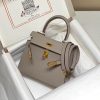 Hermes Kelly Mini Kelly Epsom Leather M8 in Asphalt Grey Replica Bags