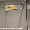 Hermes Kelly Mini Kelly Epsom Leather M8 in Asphalt Grey Replica Bags