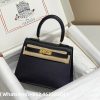 Hermes Mini Kelly Sellier 20 Noir Epsom Gold Replica Bags