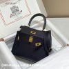 Hermes Mini Kelly Sellier 20 Noir Epsom Gold Replica Bags