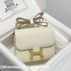 Replica Hermes Milkshake Platinum Buckle Epsom Leather Constance 18