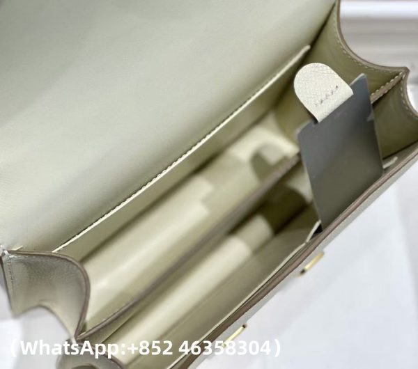 Replica Hermes Milkshake Platinum Buckle Epsom Leather Constance 18