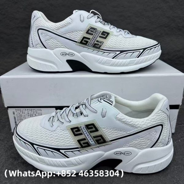 Givenchy Men's NFNTY-52 Runner Sneakers in White/Silvery