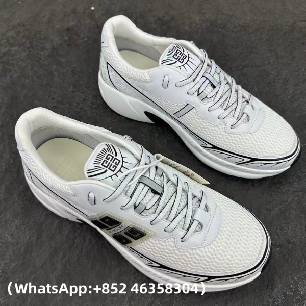 Givenchy Men's NFNTY-52 Runner Sneakers in White/Silvery