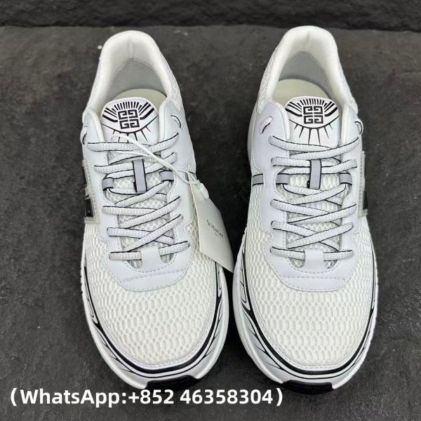 Givenchy Men's NFNTY-52 Runner Sneakers in White/Silvery