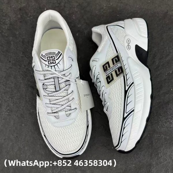 Givenchy Men's NFNTY-52 Runner Sneakers in White/Silvery