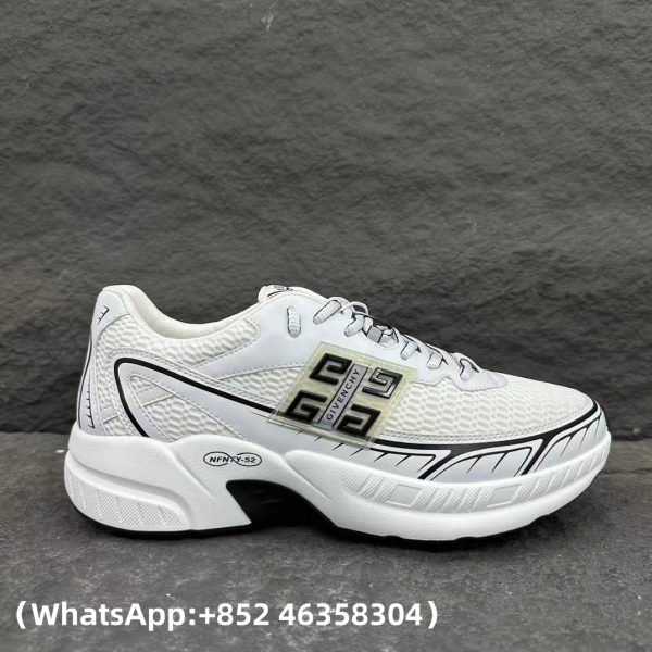 Givenchy Men's NFNTY-52 Runner Sneakers in White/Silvery