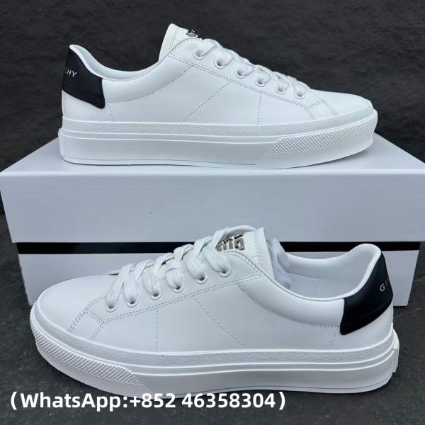 replica Givenchy Men's City Court Sneakers in White/Black