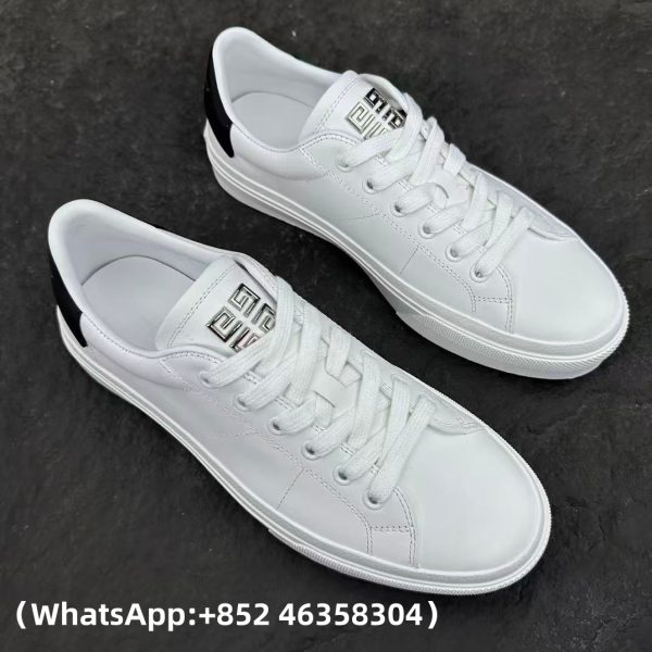 replica Givenchy Men's City Court Sneakers in White/Black