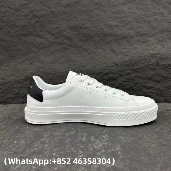 replica Givenchy Men's City Court Sneakers in White/Black