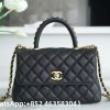 CHANEL Caviar Quilted Mini Coco Chain Handle Flap Black Replica Bags