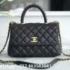CHANEL Caviar Quilted Mini Coco Chain Handle Flap Black Replica Bags