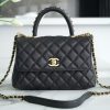 CHANEL Caviar Quilted Mini Coco Chain Handle Flap Black Replica Bags