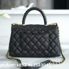 CHANEL Caviar Quilted Mini Coco Chain Handle Flap Black Replica Bags