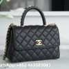 CHANEL Caviar Quilted Mini Coco Chain Handle Flap Black Replica Bags