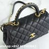 CHANEL Caviar Quilted Mini Coco Chain Handle Flap Black Replica Bags