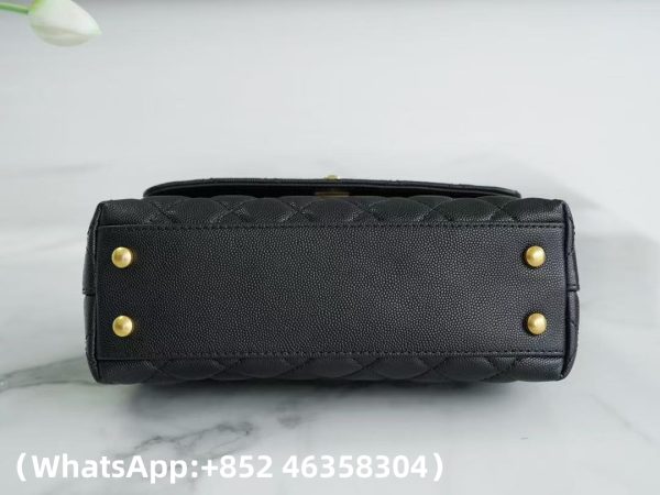 CHANEL Caviar Quilted Mini Coco Chain Handle Flap Black Replica Bags