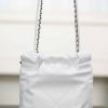 CHANEL Metallic Lambskin Quilted Mini Chanel 22 Silvery Replica Bags
