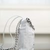 CHANEL Metallic Lambskin Quilted Mini Chanel 22 Silvery Replica Bags