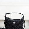 CHANEL 25B Star Buckle Lunch Box Bag Black and Silver Replica Bags