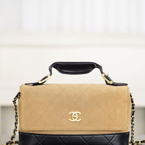 CHANEL 25A Colorblock Messenger Bag Replica Bags