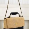 CHANEL 25A Colorblock Messenger Bag Replica Bags