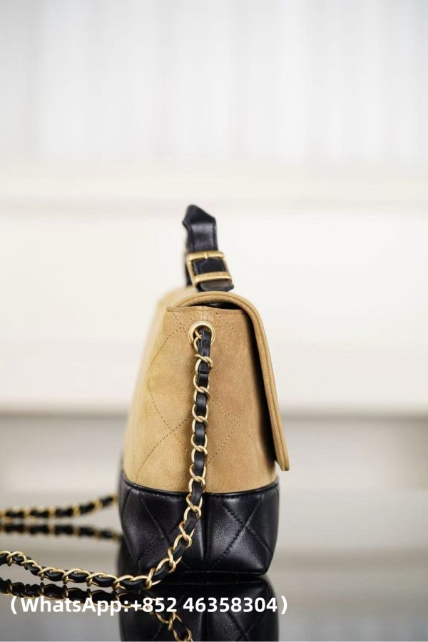 CHANEL 25A Colorblock Messenger Bag Replica Bags