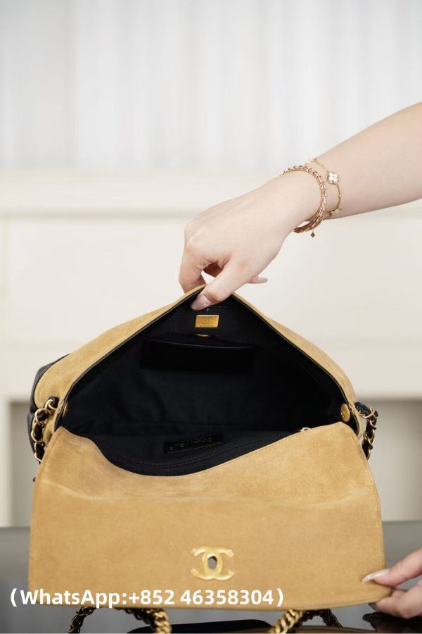 CHANEL 25A Colorblock Messenger Bag Replica Bags