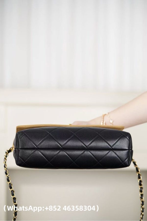 CHANEL 25A Colorblock Messenger Bag Replica Bags